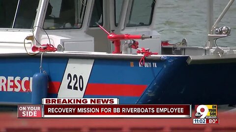 Ohio River search for BB Riverboats worker continues overnight