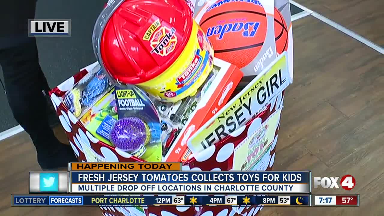 Fresh Jersey Tomatoes holds annual toy drive for children in Charlotte County - 7am live report