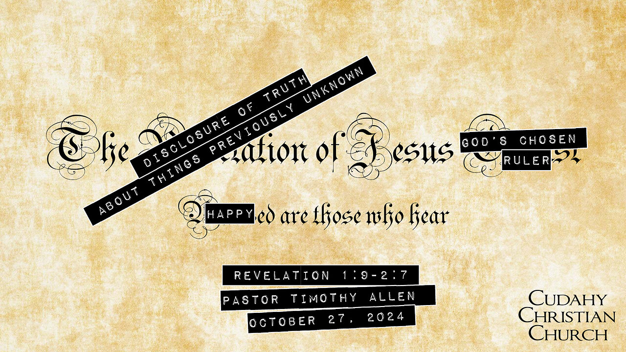 Revelation 1:9-2:7 Jesus's Letter to Ephesus