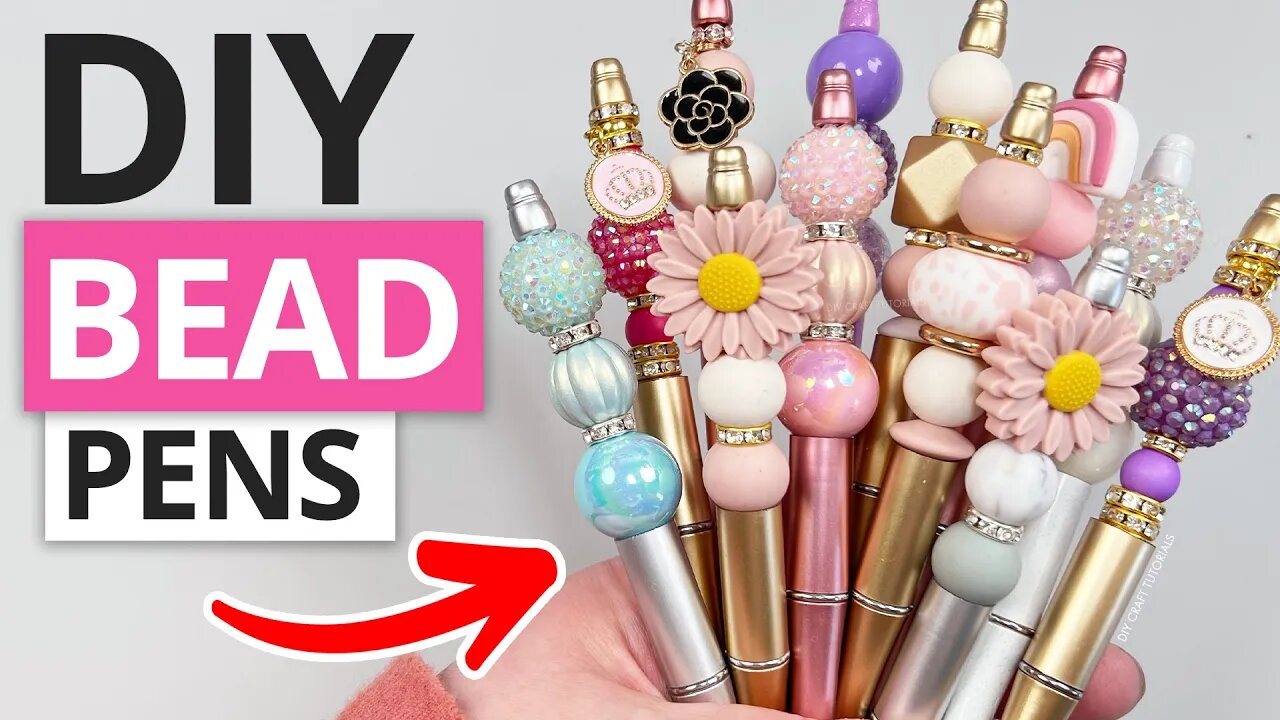 BEADED PEN TUTORIAL | DIY BUBBLEGUM BEAD PENS