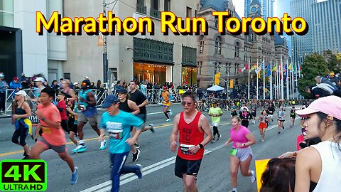 【4K】Toronto biggest 🏃‍♀️🏃‍♂️ Running Downtown Toronto Canada 🇨🇦