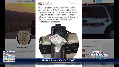 Nogales Police Officers now carry Narcan