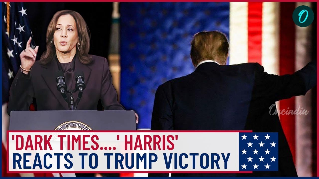 Watch| Kamala Harris Concedes Defeat to Trump with Warning! “Dark Times” Ahead?