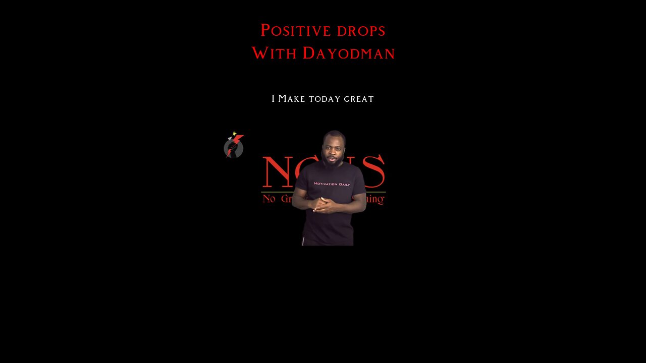 I Make Today Great #dayodman #motivation #eeyayyahh #motivationalspeaker #great