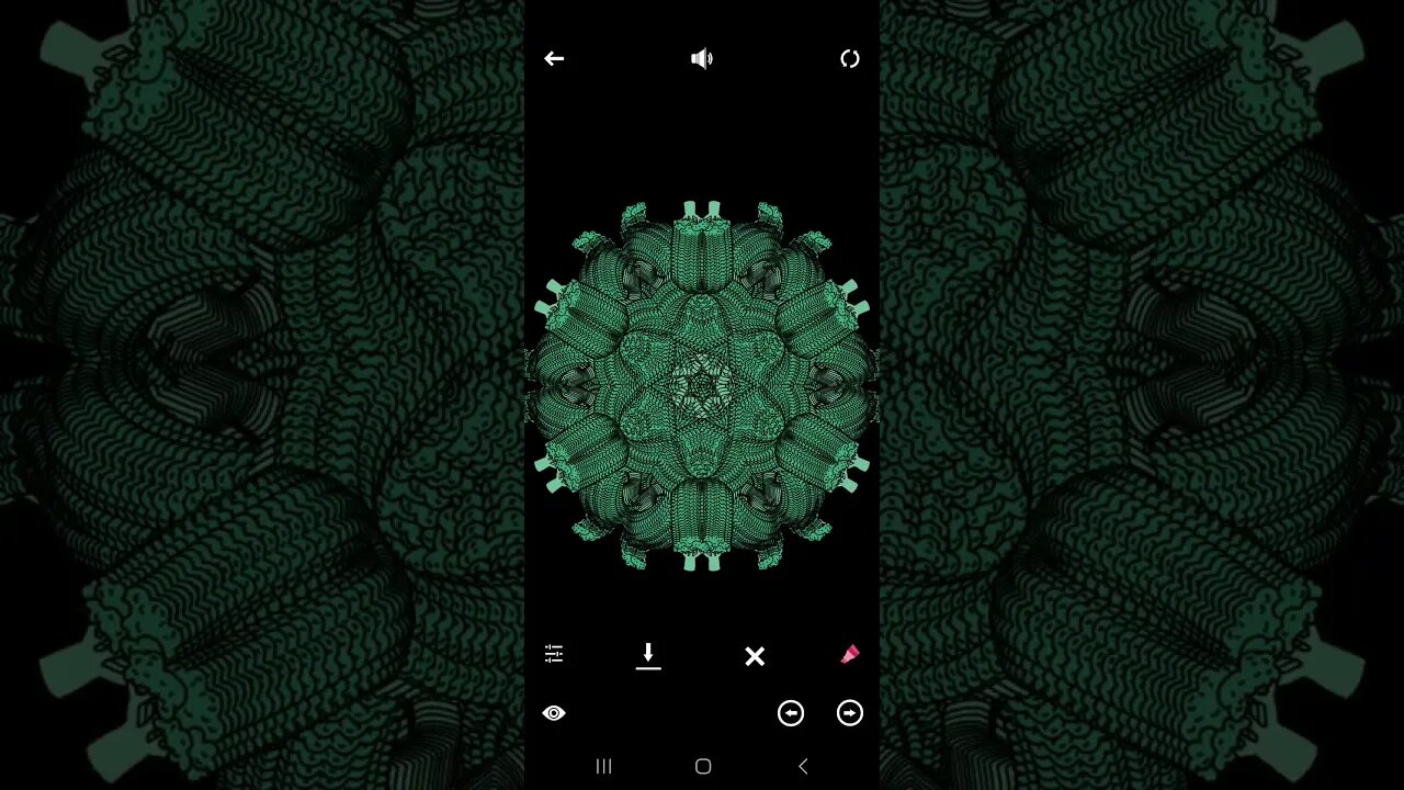 Tangle app on Android: perfect symmetry #19