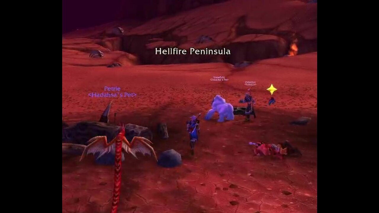 Hunters taking out Fel Spirits and Voidwalkers in the Burning Crusade