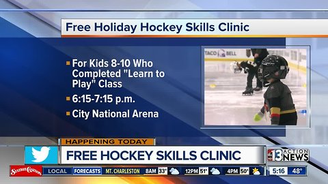 Free hockey skills clinic for kids