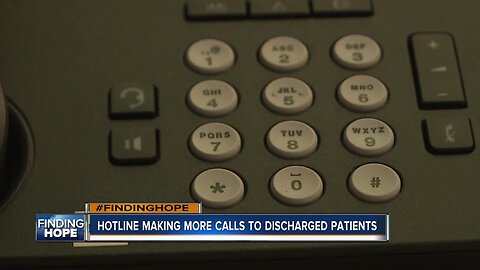 Suicide Prevention Hotline now making follow-up calls to discharged patients