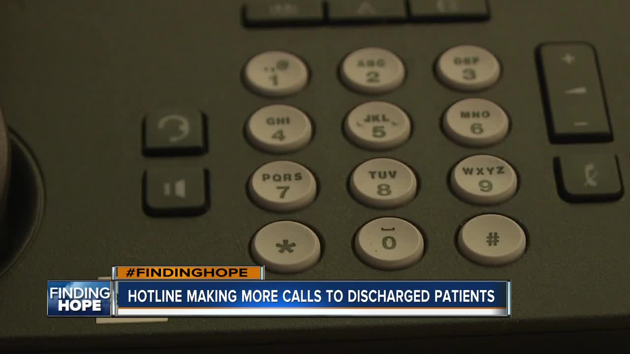 Suicide Prevention Hotline now making follow-up calls to discharged patients