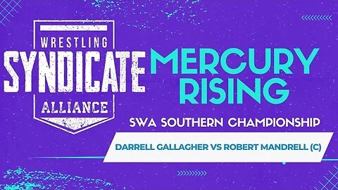 SWA Mercury Rising | Darrell Gallagher vs Robert Mandrell (C) | WWE2K22