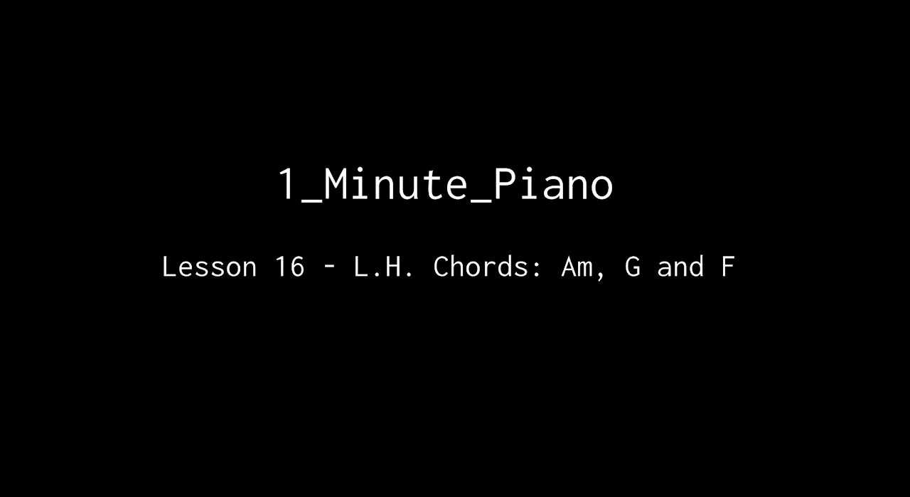 One Minute Piano - Lesson 16