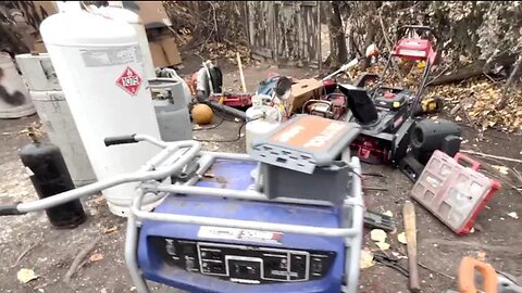 Amazing Homeless encampment destroyed by police with solar panels and marble floor