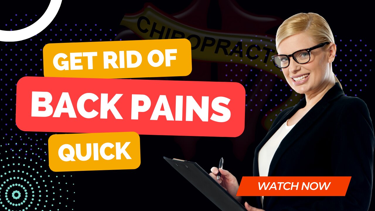 Get rid of BACK PAINS QUICK