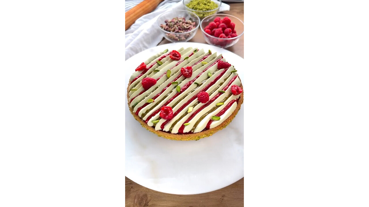 The Raspberry and Pistachio Tart