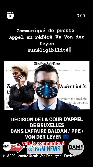 DÉCISION DE LA COUR D'APPEL DE BRUXELLES DANS L'AFFAIRE BALDAN/PPE / VON DER LEYEN