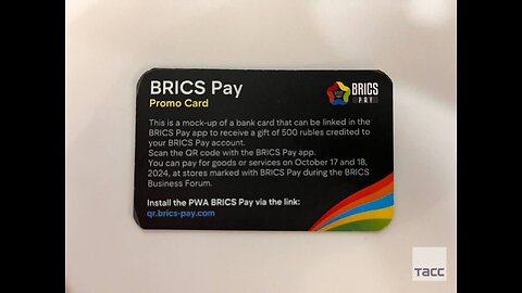 ⚠️⚠️⚠️ Participants at the BRICS Business Forum test new payment system 'BRICS Pay.'