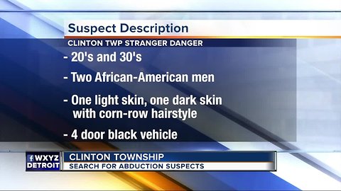 14-year-old girl says she was abducted, assaulted in Clinton Township