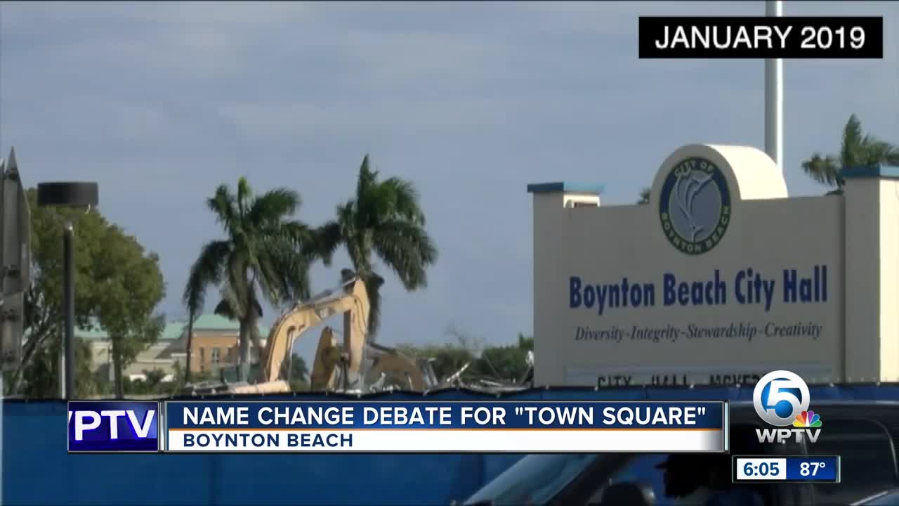 Boynton Beach mayor wants to change the 'Town Square' project name