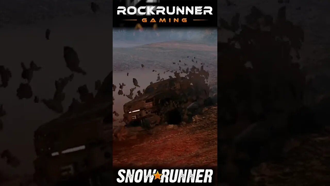 Getting stuck and mud flying everywhere in Snowrunner #shorts