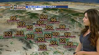 Temperatures climbing in the Valley