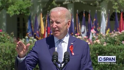 Crowd chants "f#ck Joe Biden" during live speech at the White House....