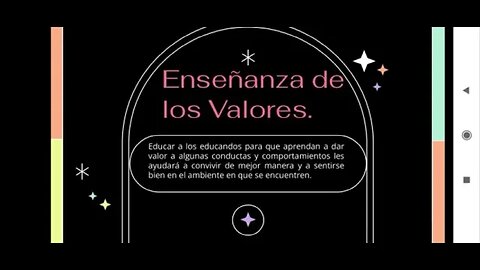 Enseñanza de los valores. Microinformativo,