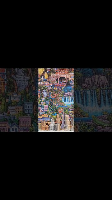 60,000 Piece What a Wonderful World Jigsaw Puzzle Day 36! #shorts #puzzle #jigsawpuzzles