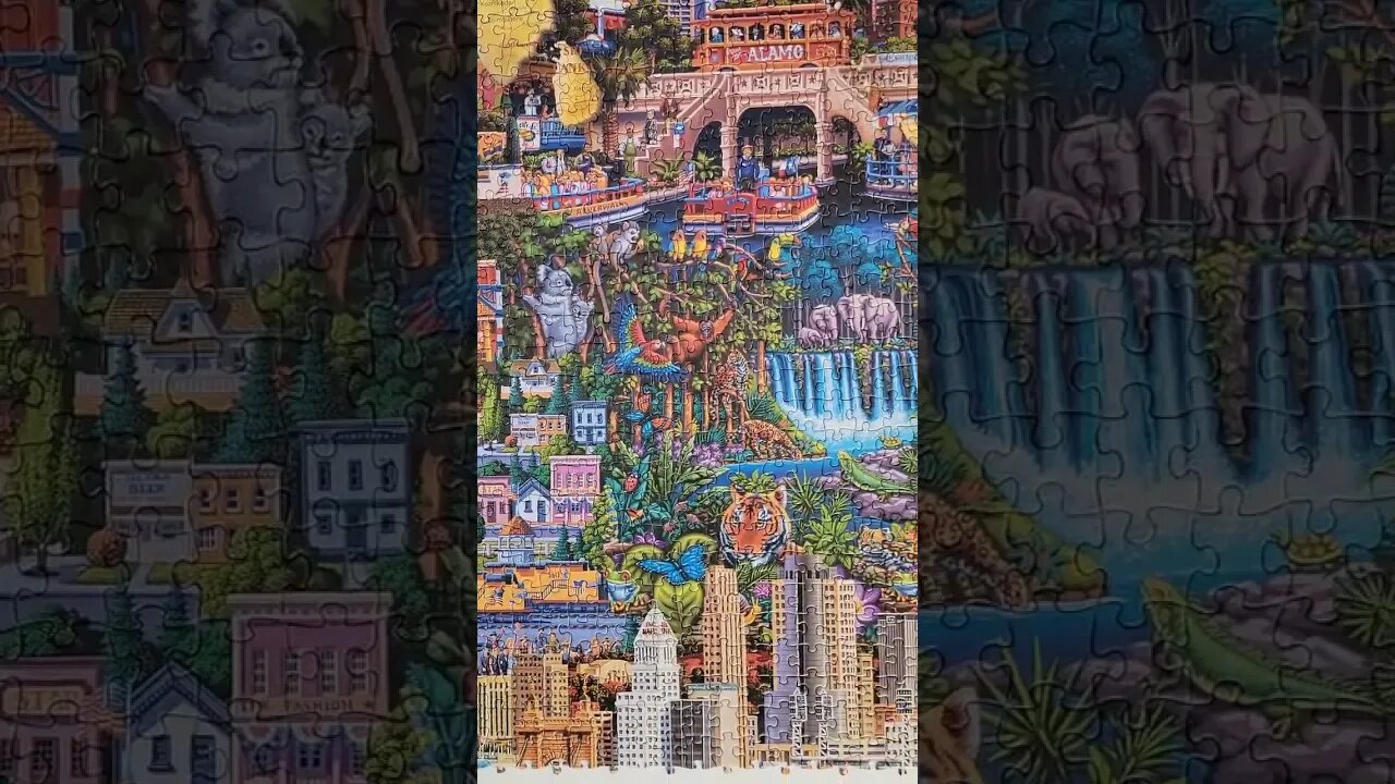 60,000 Piece What a Wonderful World Jigsaw Puzzle Day 36! #shorts #puzzle #jigsawpuzzles