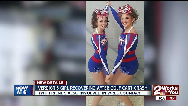 Verdigris girl recovering after golf cart crash