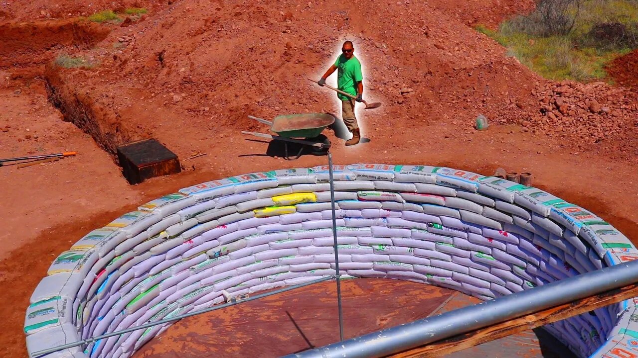 New Technique For Our Earthbag Rainwater Harvesting Cistern Build | Catching Wild Honey Bees