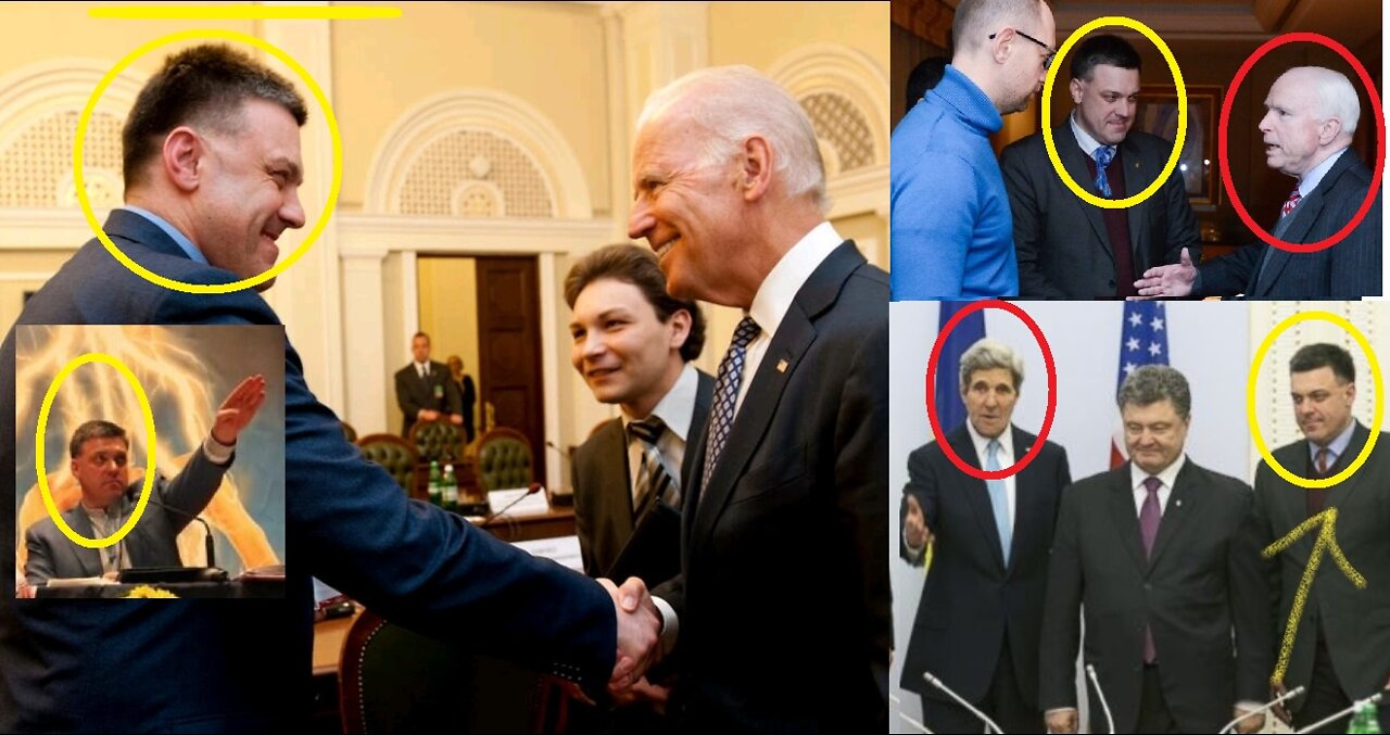 BIDEN, KERRY, MCCAIN meetings with NEO NAZI BOSS in UKRAINE.