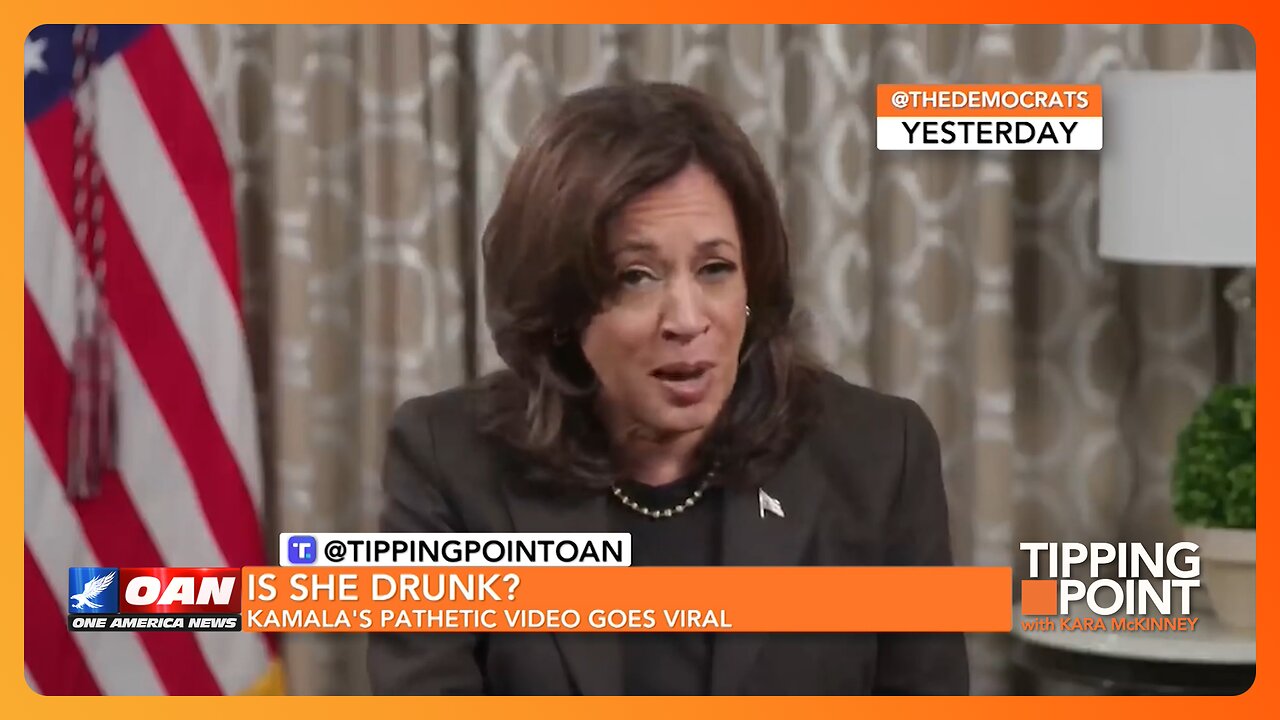 Is She Drunk? 🥴🍷 Kamala's Pathetic Video Goes Viral | TIPPING POINT 🟧