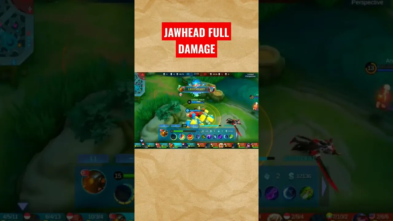 JAWHEAD FULL DAMAGE #mlbb #shorts #shortvideo #short #ml #mobilelegend #omletarcade #mobilelegends