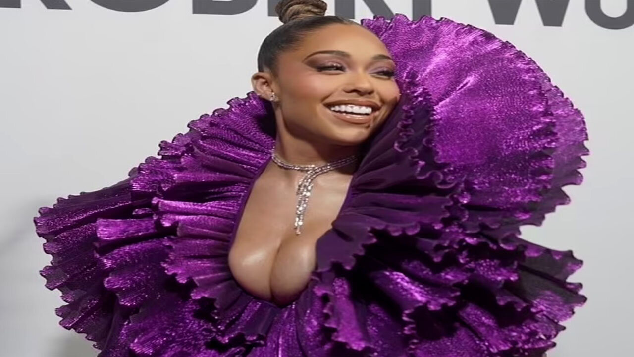 Jordyn Woods stuns in busty display during paris Fashion Week