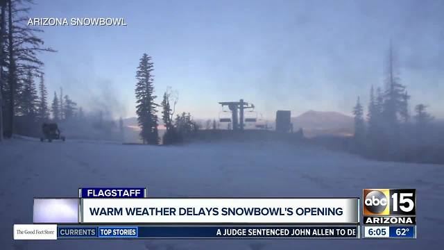 Arizona Snowbowl delays opening date due to warm temperatures