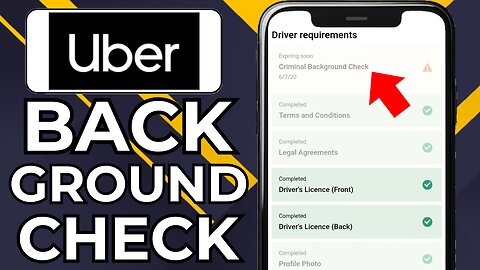 HOW TO DO BACKGROUND CHECK FOR UBER