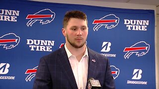 Josh Allen speaks to media after Bills win over Steelers