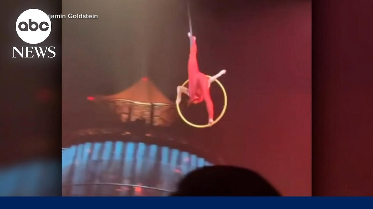 Cirque du Soleil aerialist falls mid-stunt