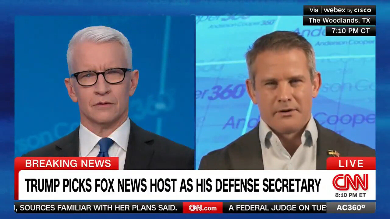 Adam Kinzinger: The Only Reason Pete Hegseth Was Named Defense Secretary Is Because He's On Fox News