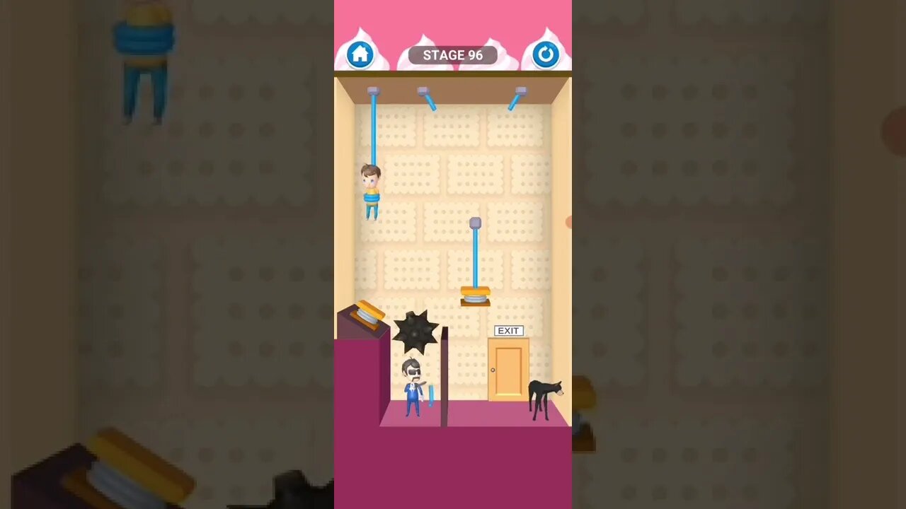 rescue cut rope puzzle 😎 #shorts