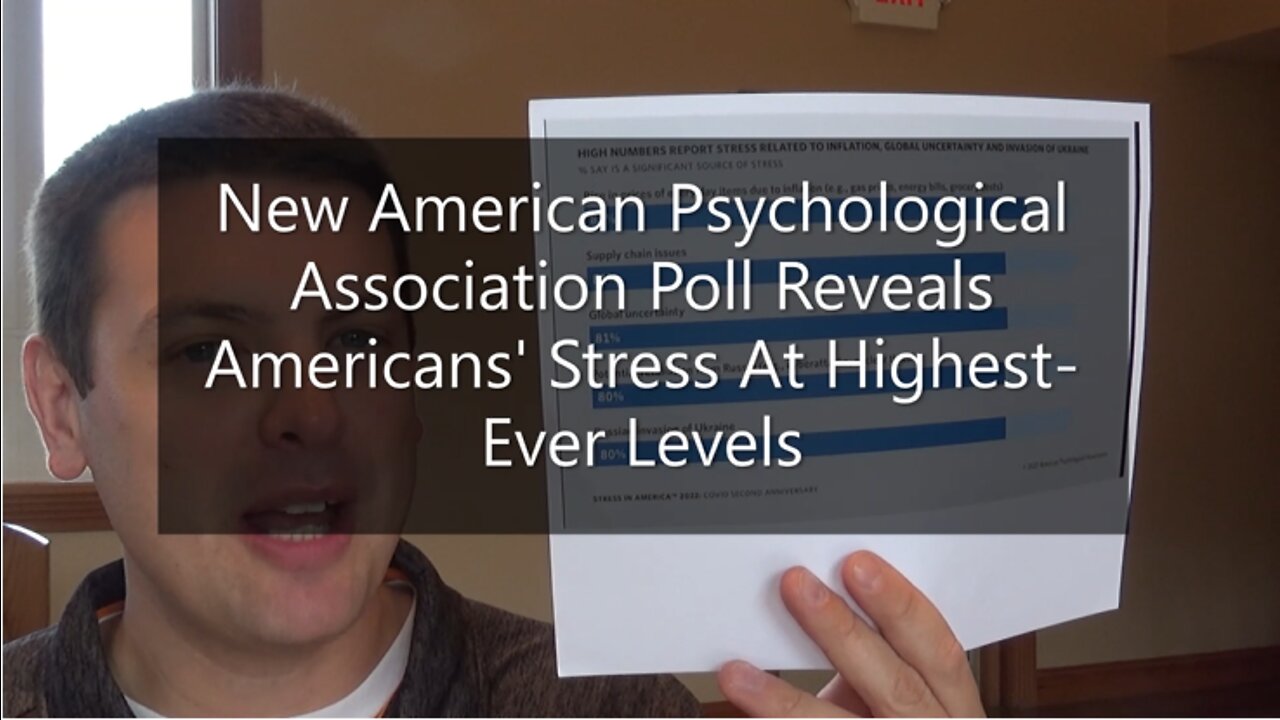 New American Pyschological Association Poll Reveals Americans' Stress At Highest-Ever Levels