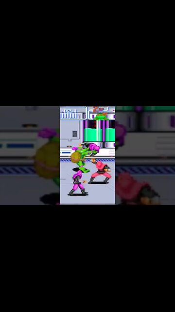 Turtles in Time, throwing enemies at the camera #retrogaming