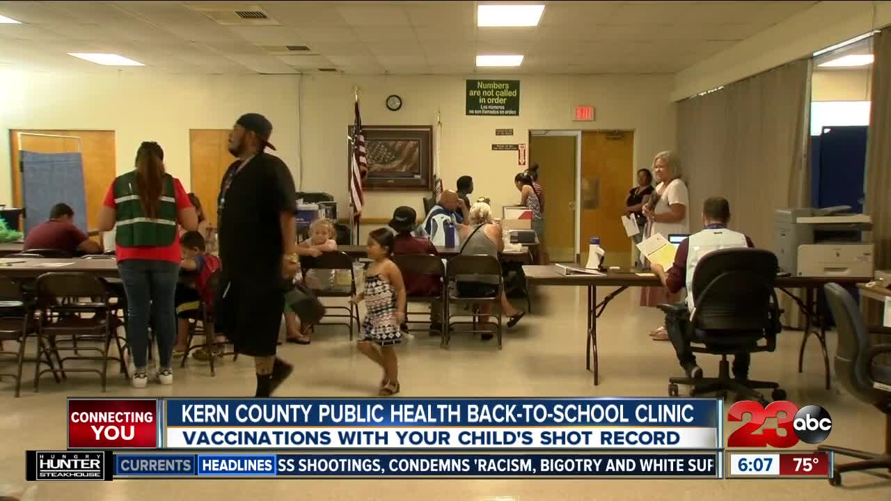 Back-to-school vaccine clinic at Kern County Public Health