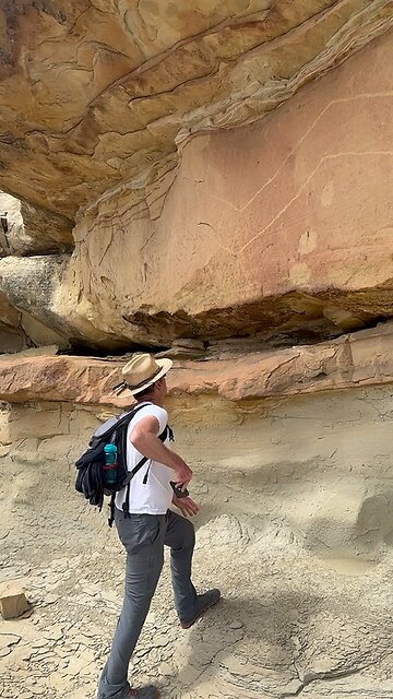 The Largest Avanyu Carving in the American Southwest in Galisteo Basin of New Mexico