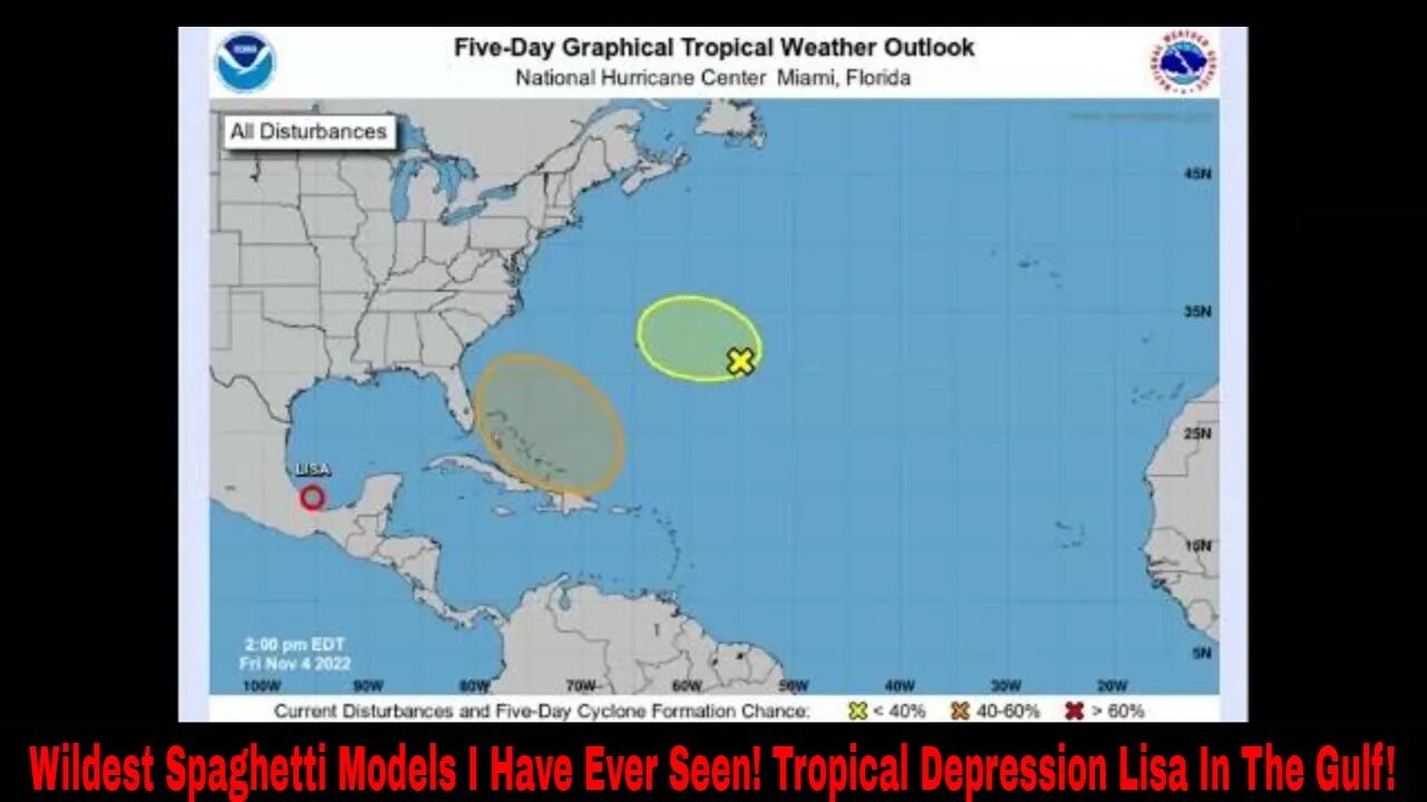 Wildest Spaghetti Models I Have Ever Seen! Tropical Depression Lisa In The Gulf!