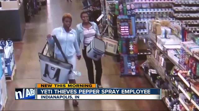 Women caught on camera stealing expensive coolers