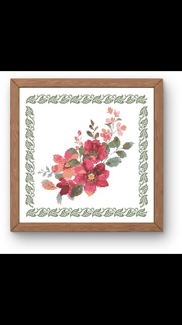 PASTEL FLOWERS Cross Stitch Pattern by Welovit | welovit.net | #welovit