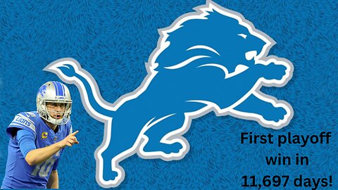 For the first time in 11,697 days, the Detroit Lions have won a playoff game!