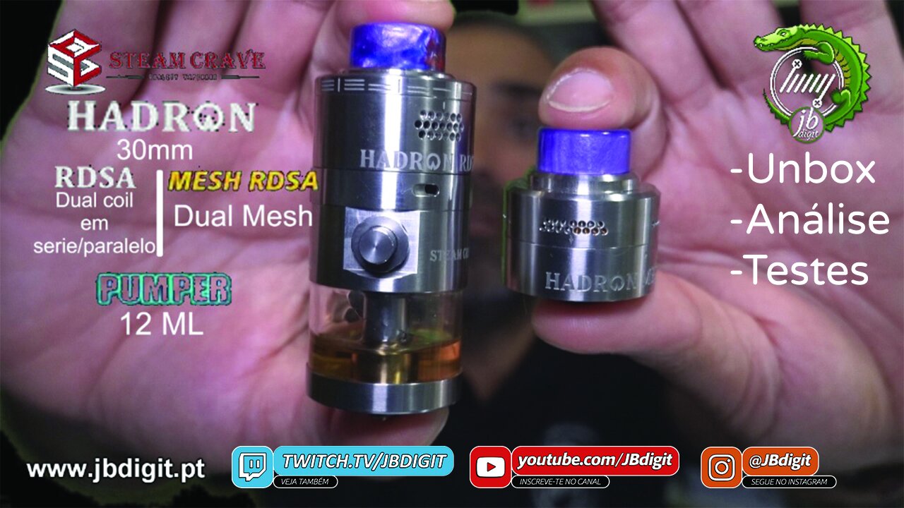 [PT] SteamCrave Hadron RDSA (dual coil) + Dual Mesh + PUMPER ( 30mm em 3 reviews no mesmo ?