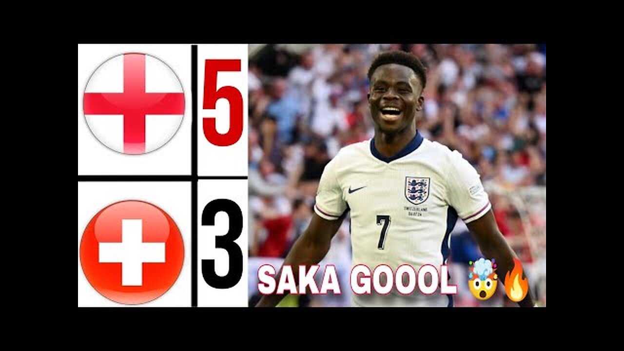 england 1-1 switzerland EURO 2024 To penalty shootout bukayo saka goaL Euro 2024 󠁧🇭 (1)